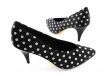 Black retro polka shoes
