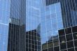 Reflections in office building