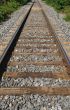 Railway track fading into the distance