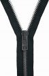 Unzipped black zipper