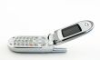Open clamshell cell phone
