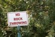 No rock throwing