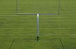 American football playing field with goal posts