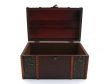Empty wooden treasure chest