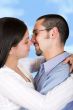 couple in love - clipping path