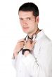 doctor over white