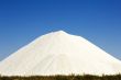 Heap of sea salt in a marsh