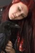 girl with her raven