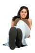 beautiful teenager relaxing on floor