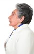 thougthful elderly woman