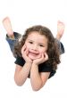 cute little girl on the floor