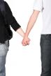 students holding hands
