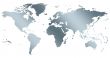 World Map in silver
