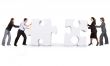 business teamwork - puzzle pieces