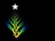 colourful christmas tree and star