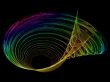 multi coloured shell spiral abstract