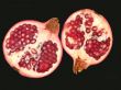 Pomegranate Halves on Black