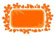 Orange leaves frame