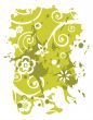 Green  flower background