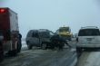 Traffic accident, on icy road