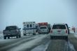 Traffic accident, on icy road
