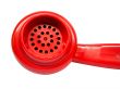 isolated Red Telephone mouth piece