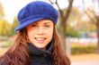 girl with blue hat