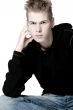 Sitting boy who`s thinking