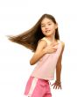 Girl`s teenager with long hairs