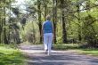 Walking senior lady