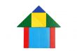 Baby blocks figure - house