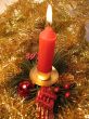 Christmas decoration with red candle