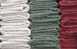 White Green and Red Towels