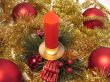 Christmas decoration with red candle