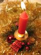 Christmas decoration with red candle