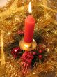 Christmas decoration with red candle