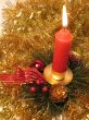 Christmas decoration with red candle