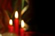 Christmas candles / lens blur