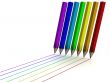 Set of color pencils. the 3D  image.