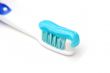 Close up of toothbrush with gel