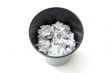 Bin half filled with paper