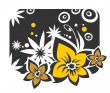 black floral background