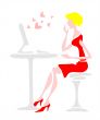 woman and computer