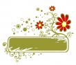 green grunge floral frame