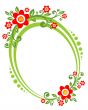green flower border