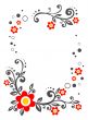 white flowers border