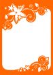 orange floral border