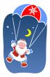 santa claus and parachute