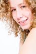 The girl with the curly hair