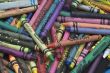 Close- up of used crayons